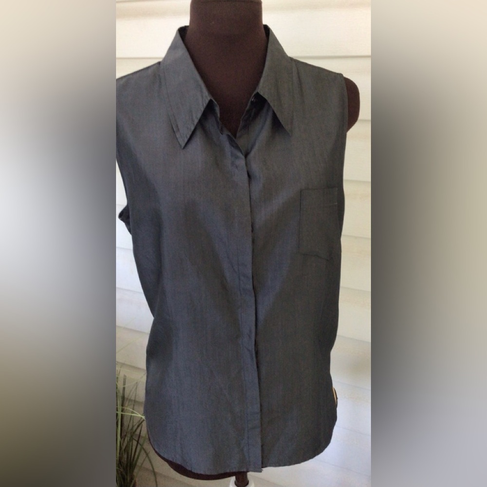 Express charcoal gray blouse